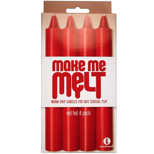 Make Me Melt Sensual Warm Drip Candles 4 Pack – Red