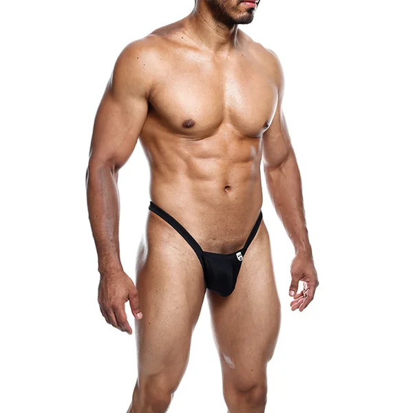 Male Basics Y Buns Thong Black Xl