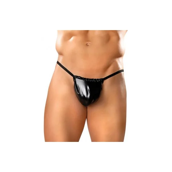 Male Power Liquid Onyx Posing Strap Black Thong