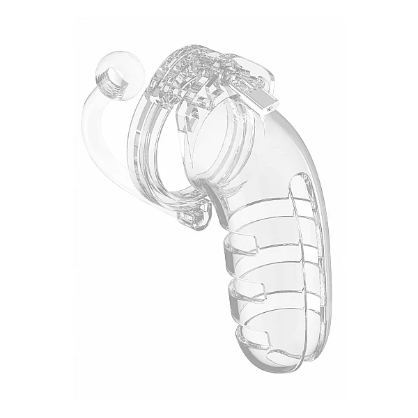 MANCAGE CHASTITY 5.5IN CAGE W/ PLUG MODEL 12 TRANSPARENT