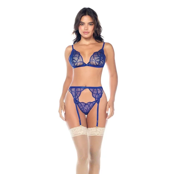 Mapale Lace Bralette With G-String & Garter