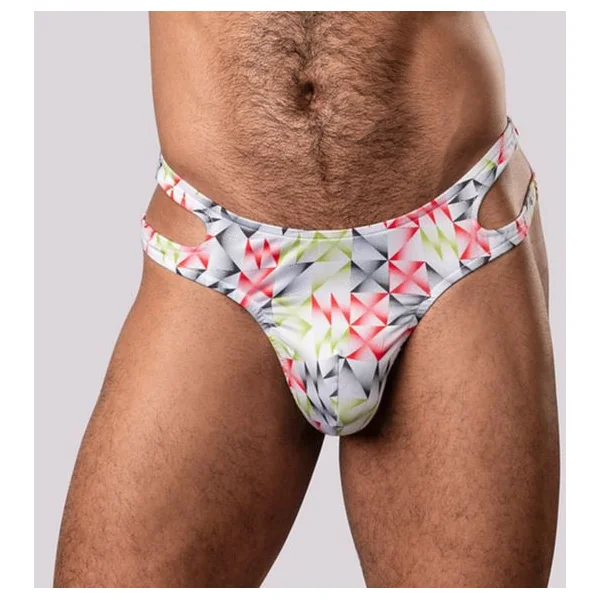 MARBLE MESH MINI THONG BLACK S/M