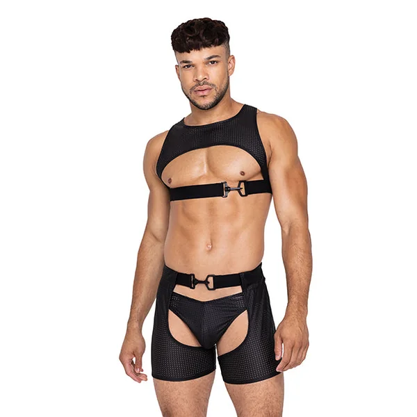 Master Harness W/hook & Ring Closure Black Xl