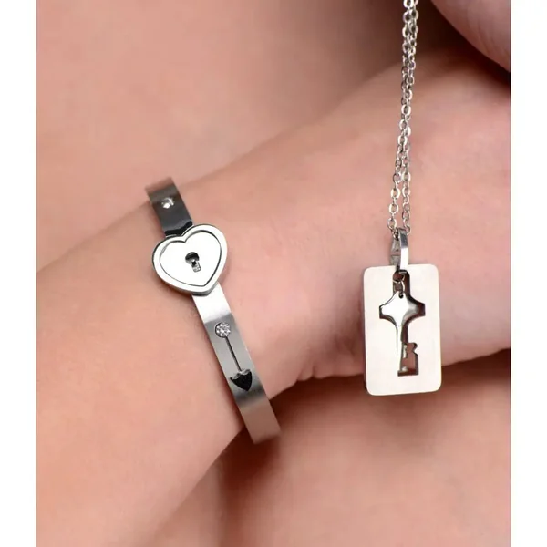 Master Series® Cuffed Locking Bracelet and Key Necklace