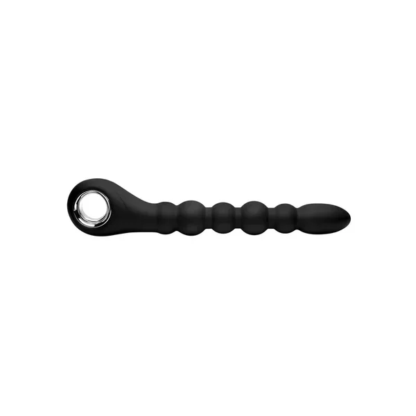 Master Series Dark Scepter Vibrating Anal Beads – Black