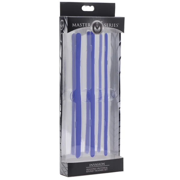 Master Series Invasion Silicone Urethral Sound Trainer Set - Blue Set Of 3