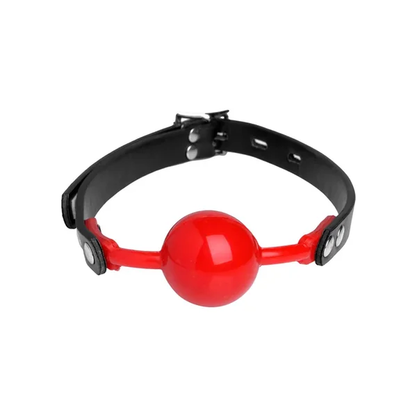 Master Series The Hush Gag Silicone Comfort Ball Gag – Red