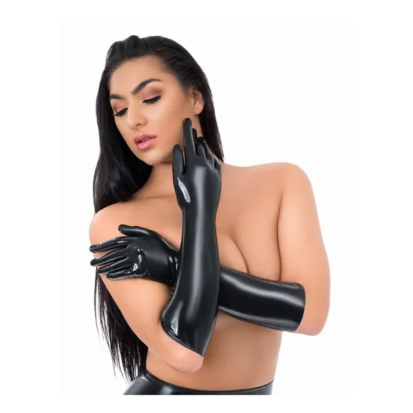 ME YOU US Latex Full Length Gloves – Small – Black