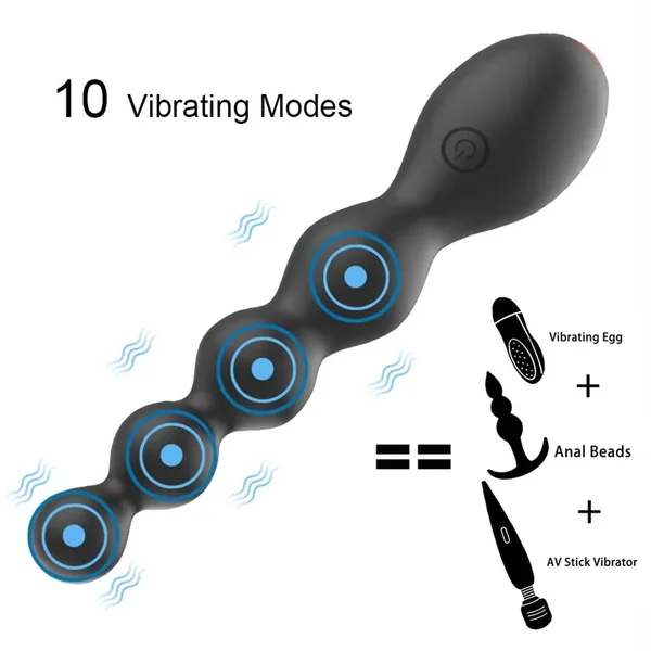 Medium Shemales Anal Beads In 10 Vibration Modes