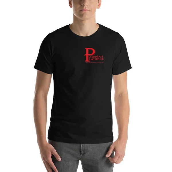 Men's Black T-Shirt With Red Lettering