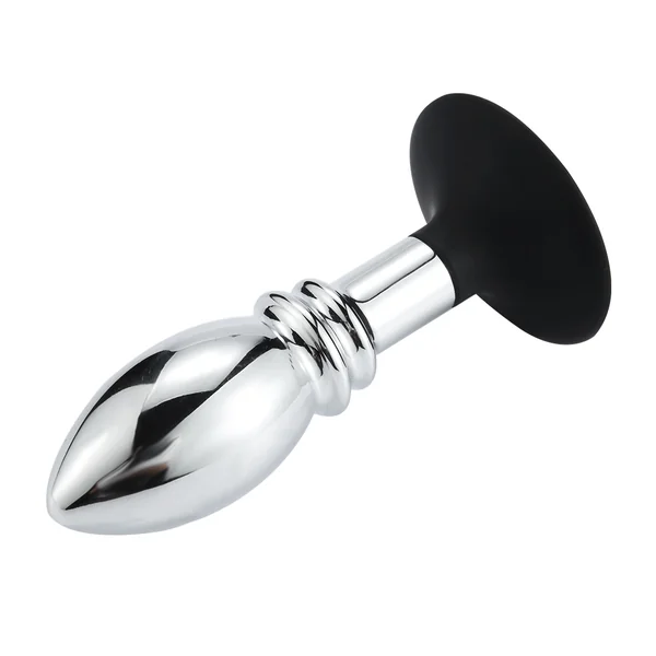 Metal Anal Plug With Silicone Suction Cup or Anchor