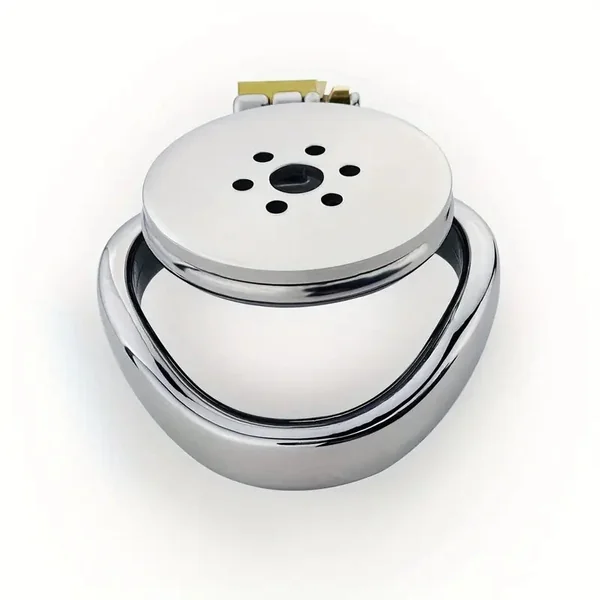 Metal Negative Inverted Chastity Cage Flat Stainless Steel Chastity Lock Cage