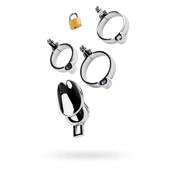 Metal Silver Chastity Cage Adjustable