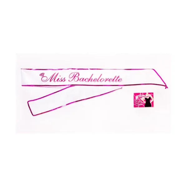 Miss Bachelorette Sash - White