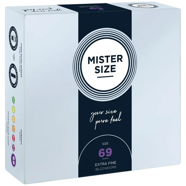 Mister Size – Pure Feel Extra Fine Condoms Size 69mm | 36 Pack