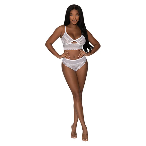 Modern Romance Bralette & Cheeky Hipster White