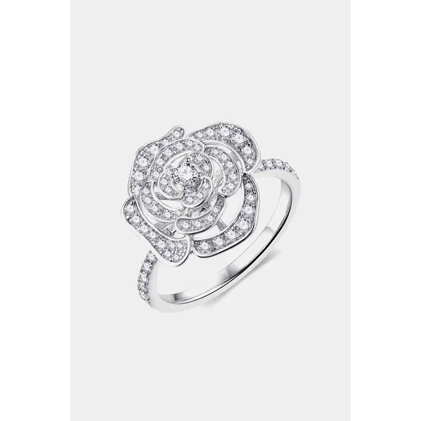 Moissanite Flower Shape Ring