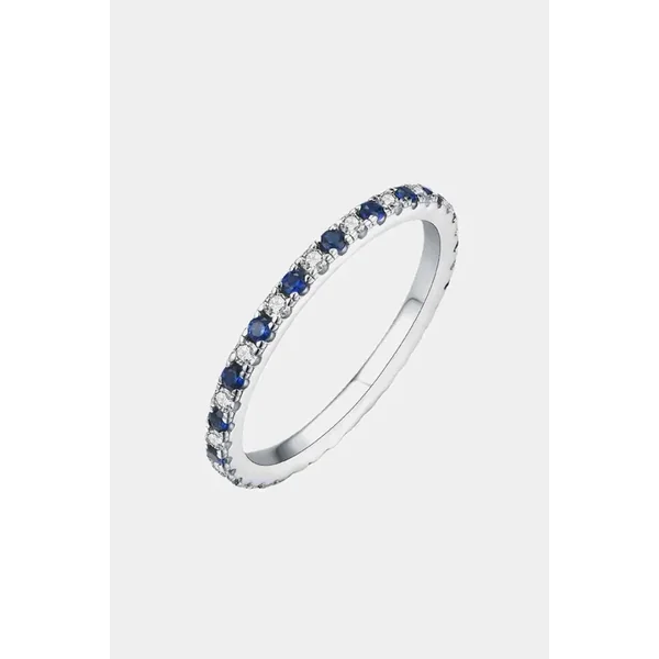 Moissanite Lab-Grown Sapphire Rings