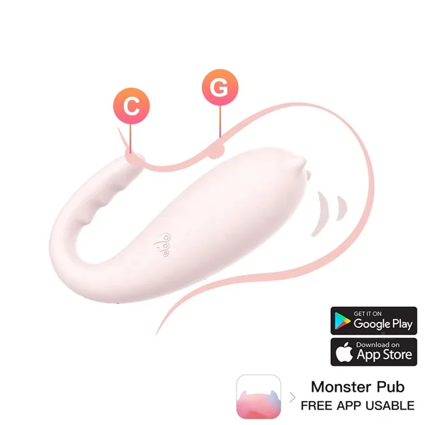 Monster Pub 1X Bluetooth APP Remote Control G-Spot Vibrators Unlimited Distance for Women Adult Sex Toys Smart Heating