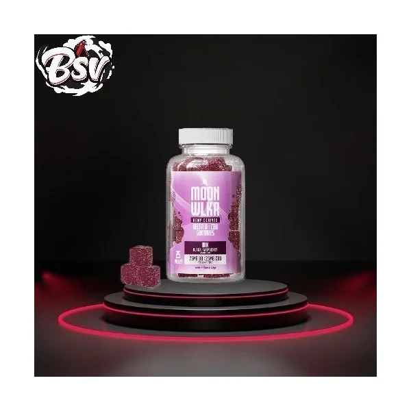 Moon Wlkr Gummies Delta 8 25ct Nix (Black Raspberry)