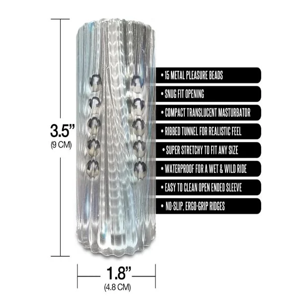 MSTR B8 CLEAR-VIEW BEADED STROKER BALLS TO THE WALL