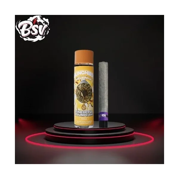 Munchies Jelly Hole Glass Tip 1.5g Pre-Roll Pineapple Pound Cake