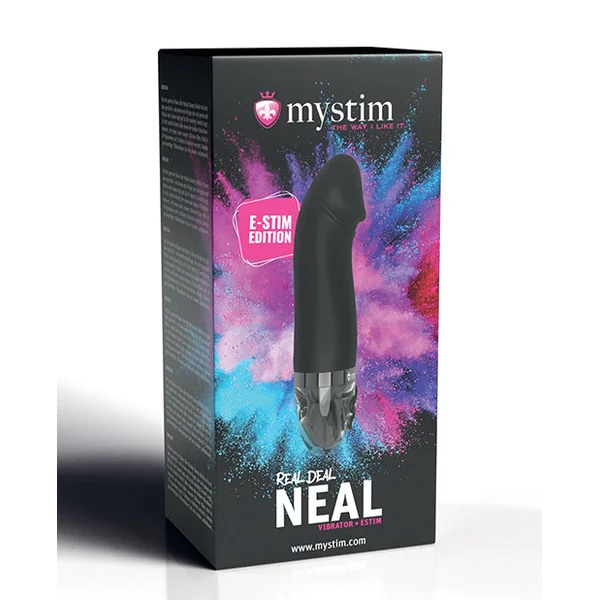 Mystim Real Deal Neal eStim Realistic Vibrator - Black