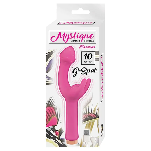 Mystique G-Spot Rechargeable Silicone Dual Stimulation Vibrator - Pink