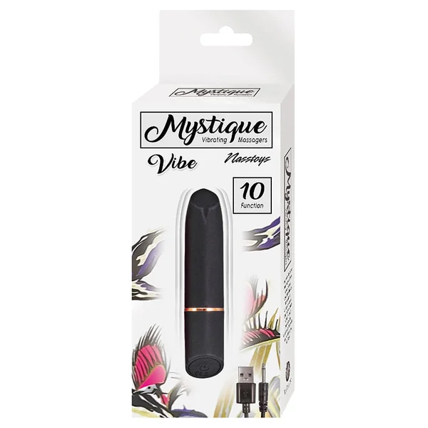 Mystique Vibe Rechargeable Silicone Bullet Vibrator - Black