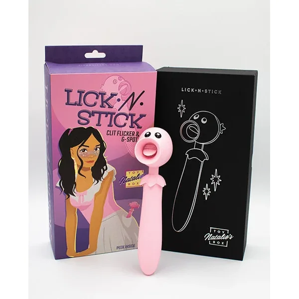 Natalie’s Toy Box Lick n’ Stick Clit Flicker & G-Spot Vibe – Pink