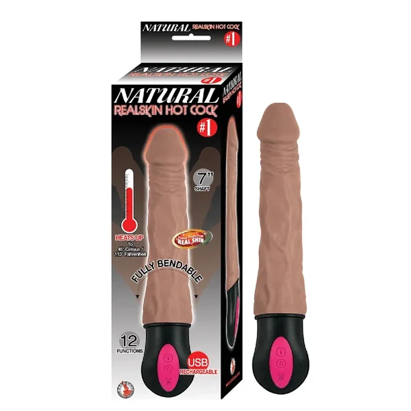 Natural Realskin Hot Cock 1 Dildo Rechargeable Realistic Vibrator
