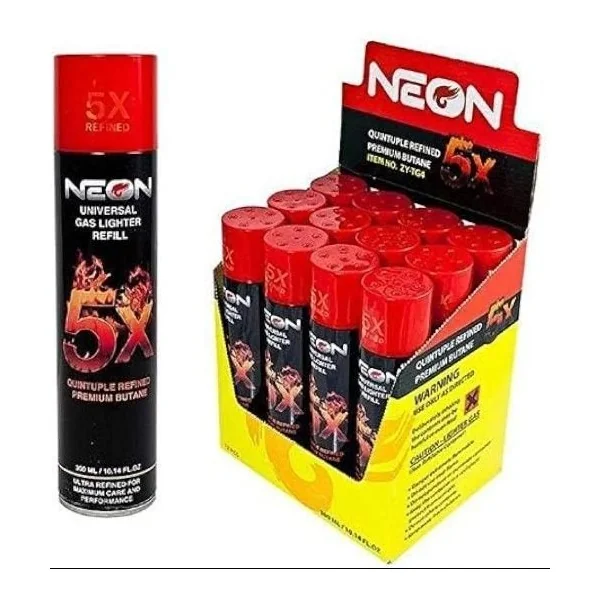 Neon 5x Butane 12pk Display