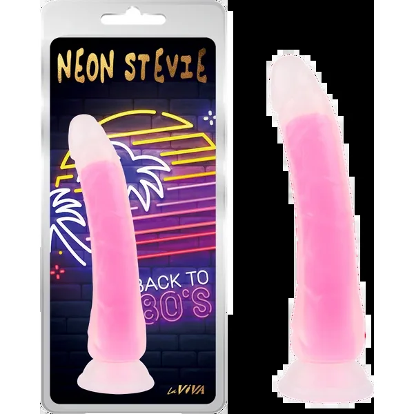 Neon Stevie 8.4″ (Glow Pink) Plus Free Clean Vibe