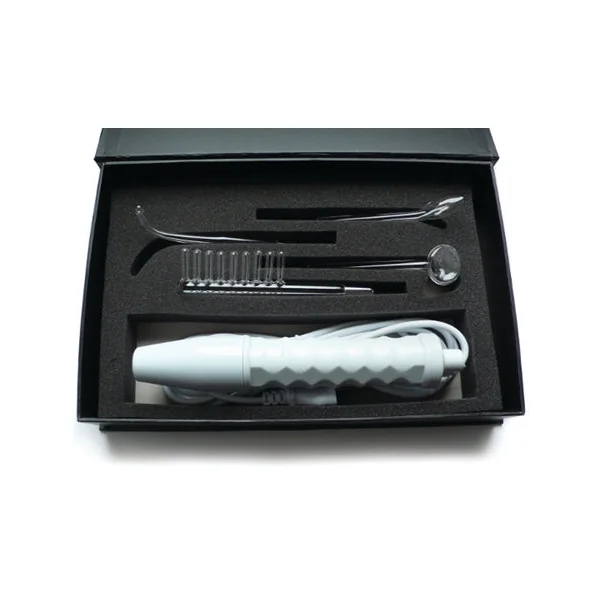 Neon Wand Electrosex Kit - White Handle - Red Electrode