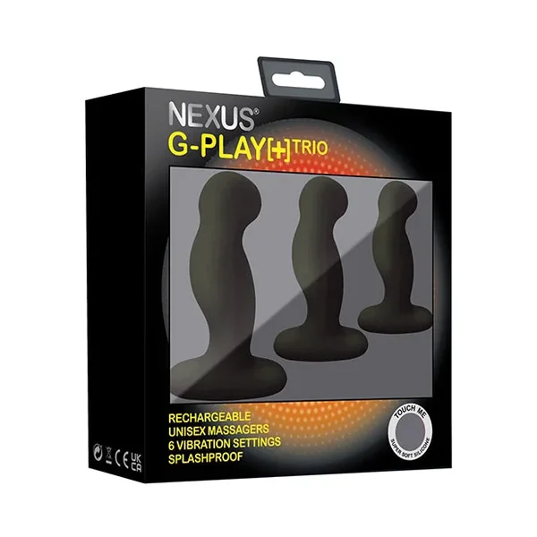Nexus G Play Trio Rechargeable Massagers – Black
