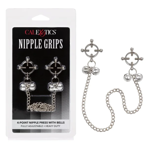 Nipple Play® Nipple Grips 4-Point Nipple Press with Bells