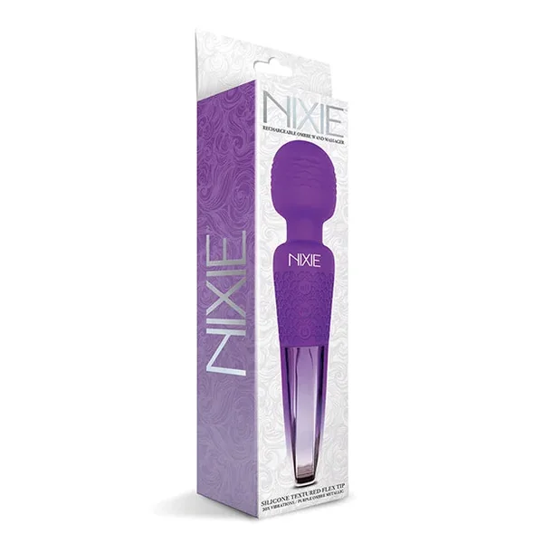 Nixie Rechargeable Wand Massager – Purple Ombre Metallic