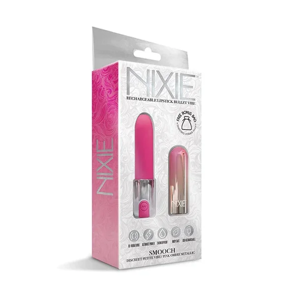 Nixie Smooch Rechargeable Lipstick Vibrator – Pink Ombre