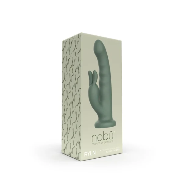 Nobü Essentials – Ryln Dual Vibe with Suction Cup Base – Green