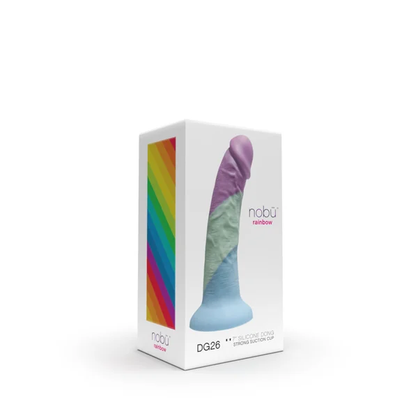 Nobü Rainbow – DG26 Small Dildo with Suction Cup – Tri-Color