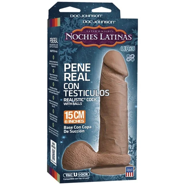 Noches Latinas Ultraskyn Pene Real Con Testiculos 6 ” – Caramel
