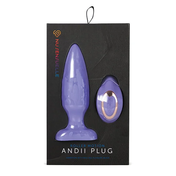 Nu Sensuelle Andii Vertical Roller Motion Butt Plug - Ultra Violet