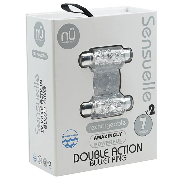 Nu Sensuelle Double Action Ultra Flex Ring - Clear