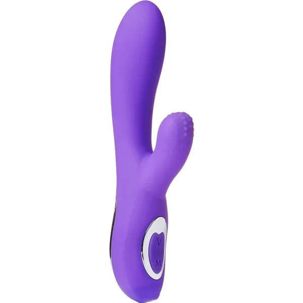 Nu Sensuelle Femme Luxe 10 Function Dual Moter Rechargeable Silicone Vibe Waterproof Purple