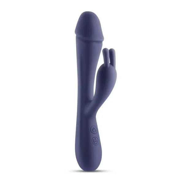 Obsessions Scarlett Rechargeable Silicone Rabbit Vibrator – Navy