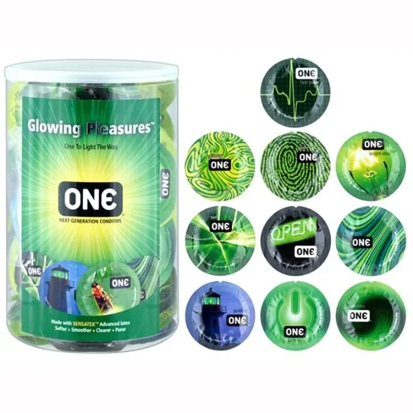 ONE CONDOM BOWL GLOWING PLEASURE (100/BOWL)