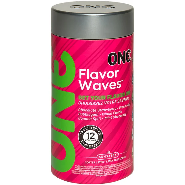 ONE Flavor Waves Condoms - 12 Pack
