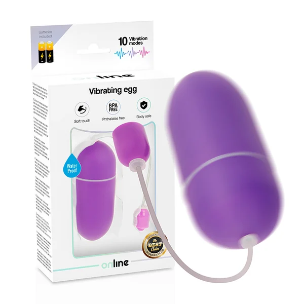 ONLINE Waterproof Vibrating Egg Purple