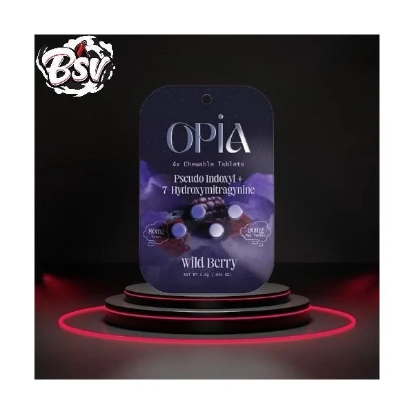 Opia 4ct 7-Hydroxymitragynine 20mg Tablets W/ Pseudo Wild Berry