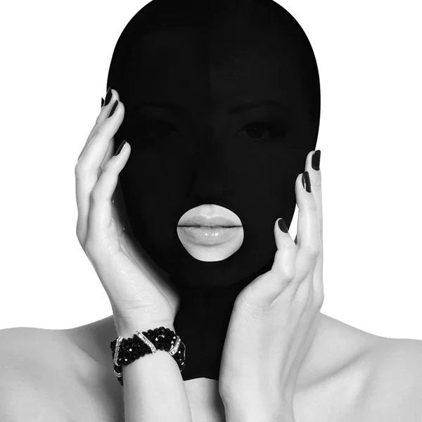 Ouch! Black & White Submission Mask With Open Mouth